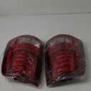 Dasbecan LED Tail Lights Assembly w/Bulbs Compatible With Dodge RAM 1500 2013-2018 RAM 1500 Classic Warlock 2019-2022 RAM 2500 3500 2014-2018 Red Lens Black Interior Left+Right 1Pair