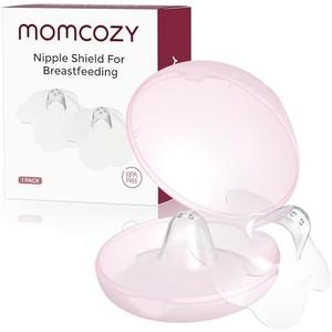 Momcozy Nipple Shield, Floral Contact Nipple Shield for Breastfeeding Moms with Flat or Inverted Nipples, Made Without BPA/BPS, 24mm, 1 Pair