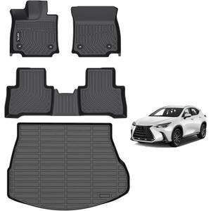 AIPOIL Floor Mats & Cargo Liner Set for 2022-2025 2026 Lexus NX Hybrid (Include Plug-in) All Weather Protection TPE Anti-Slip Automotive Full Set Custom Car Mats Accessories - Black
