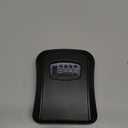 TTRWIN Key Lock Box, Resettable 4 Digit Combination Spare Key Safe LockBox, Weatherproof Key Storage Security Lock Box Hide 5 Keys, Wall Mounted Lock Box for Outside, Home, Office, Garage, Black (1 Pack)