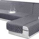 VANSOFY Sectional Couch Covers 100% Waterproof L Shaped Sofa Slipcover 3pcs Reversible Chaise Lounge Cover for Sectional Sofa Furniture Protector Cover for Pets Dog Cat, (X-Large, Dark Gray)