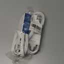 DEWENWILS 6FT Flat Plug Extension Cord Christmas, 3 Prong Ultra Thin Power Strip, 13A/125V/1625W, 16/3 Awg Grounded Flat Power Cable for Indoor Narrow Space, SPT-3 Cord, ETL Listed, White, 2 Pack