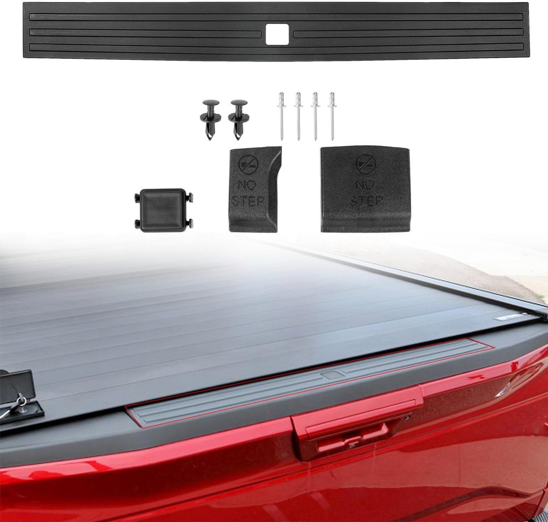 RANSOTO Tailgate Molding Top Trim Cap Compatible with 2015 2016 2017 2018 2019 2020 Ford F-150 F150 Flexible Step Center Piece Protector Cover Replaces FO1904135