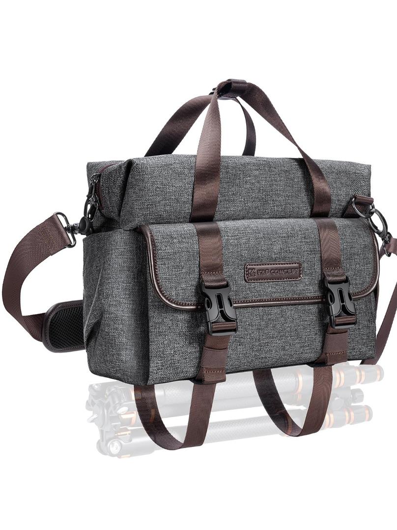 K&F CONCEPT Camera Sling Bag,Crossbody DSLR/SLR/Mirrorless Camera Bag, Camera Case for Digital Cameras, Casual Shoulder Photography Bag with Tripod Strap for Photographers