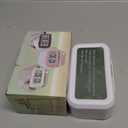 Peakeep Night Light Digital Alarm Clock Battery Operated with Indoor Temperature, Desk Small Clock (White)