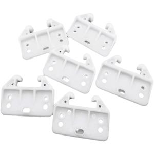 Drawer Guide Bracket, 6 Pcs White Drawer Slides Guides Bracket Plastic Drawer Track Guides with Screws