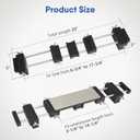 SCOTTCHEN 17-3/4 Sink Bridge Whetstone Holder - Heavy Duty 304 Stainless Steel Sharpening Stone Base for Kitchen Sink - Adjustable Non-Slip Rubber, Rust-Proof Fits Stones 3-1/4" to 14-1/4"