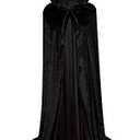 LHJ Unisex Christmas Halloween Witch Party Hooded Adult Vampires Cape Cloak Large
