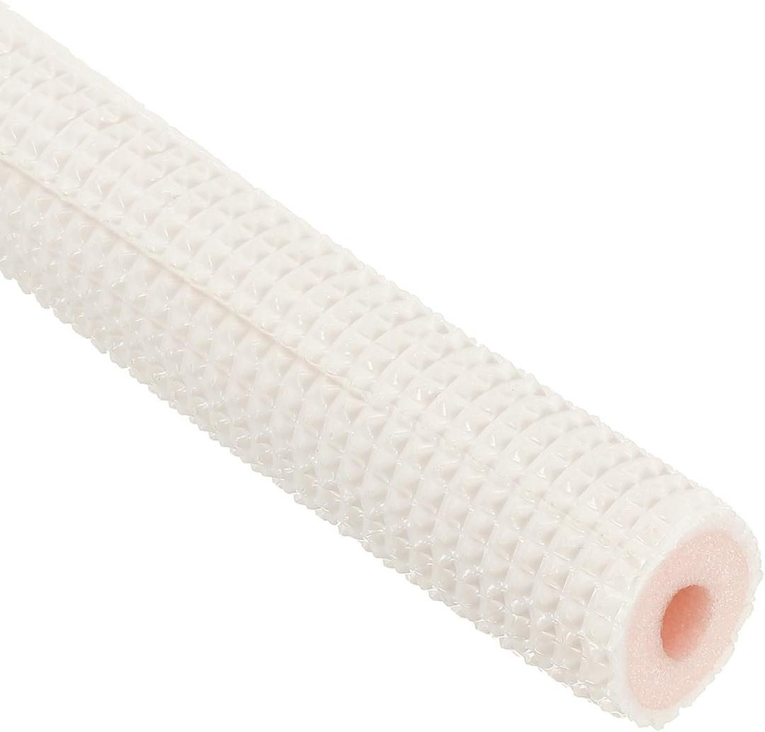 PATIKIL Pipe Insulation Foam Tube, 3/8" Heat Preservation Insulated Foam Tubing for Mini Split Copper Line Set Water Pipes, 9.84Ft, White/Pink