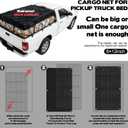 Cargo Net for Pickup Truck Bed 4' x 6' Stretches to 8' x 12' Mesh Bungee Net Cargo Netting with Portable Truck Bed Tarp Cargo Net for Daily and Rainy Day Loading of Trucks