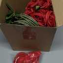 Zeyune 30 Set Valentine's Day Red Rose Hanging Garland Set 30 Valentines Balloons 30 Artificial Artificial Rose Decor DIY Floating Flower String Garland for Valentine Galentines Ceiling Wedding Home