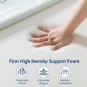SheRest Cooling Firm Memory Foam Mattress Topper 3 Inch King Size