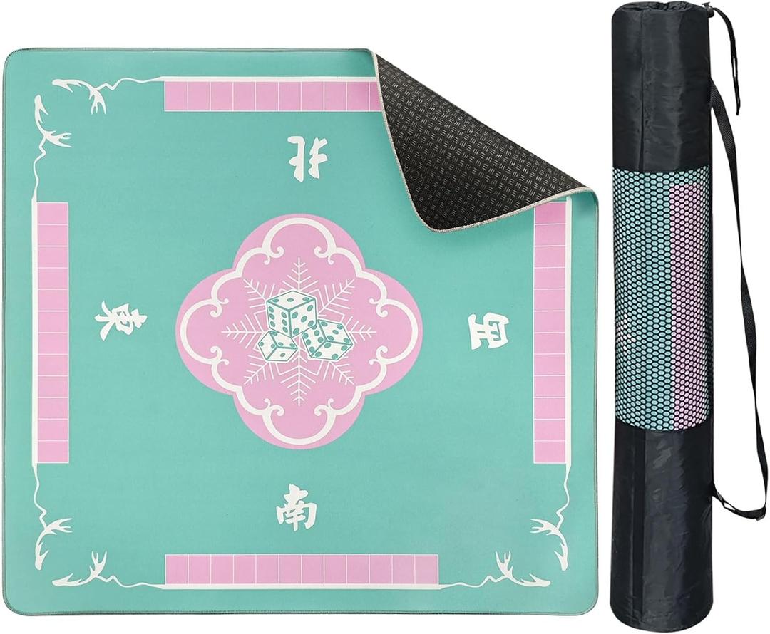 31.5'' Mahjong mat for Table, Mah Jong Table Cover with Storage Bag, Anti Slip and Noise Reduction, Poker, Card, Board & Tile Games Mat
