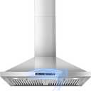Wall Mount Range Hood 30 inch, 700 CFM Kitchen Hood Stainless Steel Stove Vent Hood with Gesture Sensing & Touch Control, Ducted/Ductless Convertible Duct, 3-Speed Fan, LED Lights, Baffle Filters