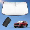 Sun Shade Sunshade for Kia Sportage NQ5 2022-2024 2025 Windshield Cover, 2-Layers Sun Shield 240T Silver Coating Sun Visor Foldable Window Shade Blocks UV Rays Car Accessories