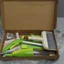 Lullulii Kids Spray Mop,Toddler Mop Cleaning Set, Real Working Mini Mop & Kids Broom Dustpan Set, Housekeeping Pretend Play Toy, Montessori Kid Cleaning Toy Set Includes Organizer Clip -Green