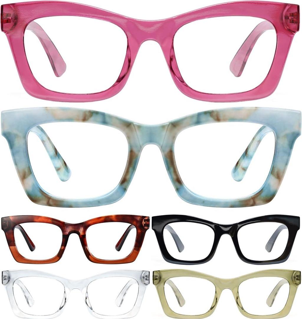 CCVOO 1.5 Oprah Style Reading Glasses for Women, Eyeglasses, Blue Light Readers for Women, Computer Eye Glasses