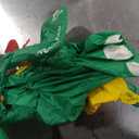 TRMESIA 5FT Dinosaur Indoor Outdoor Christmas Inflatable Decorations, Bright LED for Garden Yard Lawn Xmas Blow up Decor, Santa Hats and Christmas Wreaths.