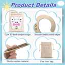 Tooth Fairy Tooth HolderTooth Fairy Door Hanger with Money Slot, Gold Coins and Cute BagsTooth Fairy Gifts for Girls Boys, First Milk Teeth Loss Tooth Fairy Pouch (Pink)