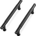 10-Pack 5-Inch 128mm Knurled Cabinet Pulls Cabinet Pulls Black Oxide Finish Knurled Drawer Pull with Diamond Pattern 6.6-Inch Length (5-Inch Hole Centers) Made of Aluminum Alloy