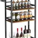 Asgolion Slim Storage Cart, 4 Tier Rolling Cart with Handle, Rolling Carts with Wheels, Metal Frame Narrow Cart for Small Spaces for Kitchen, Dining Room, Bathroom, Laundry Room, Office