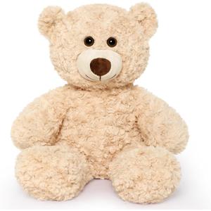 Tezituor Small Teddy Bear Stuffed Animals, Cute 18-inch Teddy Bear Plush Toys for Kids Girl Boy, Valentine's Teddy Bear plushie Gift for Girlfriend Boyfriend Women Wife, Beige