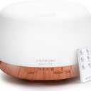 ASAKUKI Essential Oil Diffuser 500ml, Ultrasonic Aromatherapy Humidifier with Remote Control, 7 LED Colors, Timer & Auto-Off, Large Room Diffuser