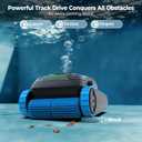 Cordless Robotic Pool Cleaner, 5,000 GPH with 150μm Filter, Floor/Wall/Waterline Cleaning, Smart Zigzag Navigation, 5,200mAh Battery, App-Controlled Presets for Inground & Above Ground Pools