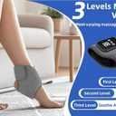 Cordless Foot and Ankle Massager with Heat & Vibration, Wearable Therapy Wrap for Neuropathy, Plantar Fasciitis & Swollen Feet (2 Pack)