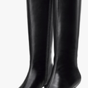 GENSHUO Knee High Boots Women Pointed Toe 2.3 Inches Kitten Heel Tall Boots Classic Fashionable Long Boots with Side Zipper Winter (7.5)