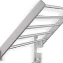 BGT Wash Clothes Drying Rack Wall Mount Laundry Room Organizer with Hooks & Swing Arms, 17" Metal Laundry Rack Silver