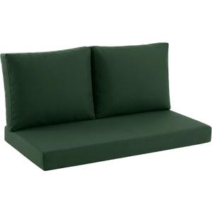 Outdoor Loveseat Cushion Set, 46" x 26" Loveseat Cushions for Outdoor Furniture, Waterproof & Fade-Resistant Patio Furniture Cushions, Deep Seat Cushion for Bench, Swing and Couch, ForestGreen