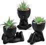 Der Rose 3pcs Fake Succulents Plants Artificial for Black Bathroom Bedroom Home Living Room Halloween Decor Aesthetic Indoor