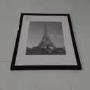 upsimples 12x16 Picture Frame, Display Pictures 8.5x11 with Mat or 12x16 Without Mat, Wall Hanging Photo Frame, Black, 1 Pack