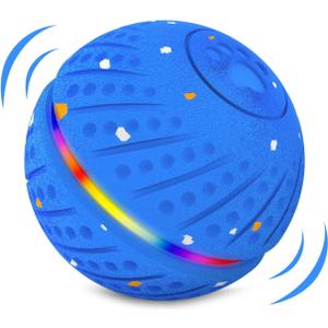 Interactive Dog Toys Dog Ball for Small Medium Dogs – 3 Smart Play Modes Bouncing Interactive Pet Toy, Durable E-TPU Material with RGB Lights, Self-Rolling Toy to Relieve Dog Boredom and Anxiety
