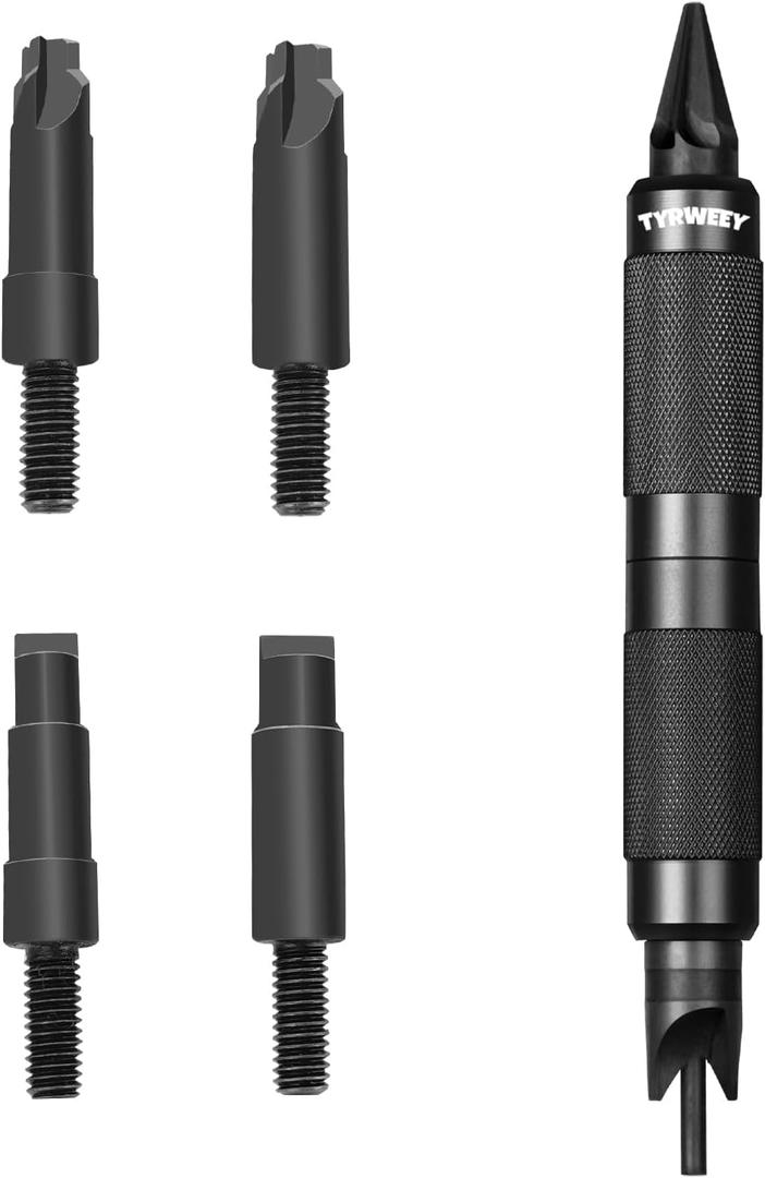 Case Prep Multitool, Case Chamfer Deburring Tools for Reloading, Primer Pocket Reamers and Cleaners for Removing Crimps(Black)