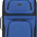 U.S. Traveler Rio Lightweight Softside Rolling Carry-on Suitcase, 2-Wheel Single, Royal Blue, 21"
