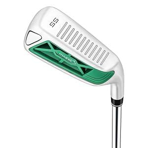 MAZEL Wedge - Golf Pitching & Chipper Wedge,Right/Left Handed,35,45,55,60 Degree for Men & Women,Improve Your Short Game (Stainless Steel (2025 Model,Green Head), Regular, 55, Degrees, Right)