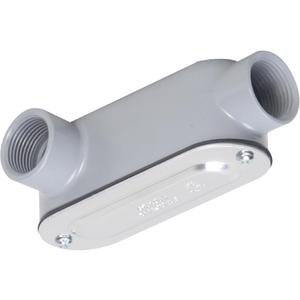 TayMac RLL100 Threaded LL Type Conduit Body, Die Cast Aluminum, Stamped Steel Cover, 1-Inch, Gray, 1 Count (Pack of 1)