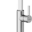 Kitchen Faucets Vessel Sink Faucet, Hurran Chrome Kitchen Sink Faucets, Modern Single Hole Bar Sink Faucet with 2 Supply Hoses, Tall Flat Pipe Faucet for Utility Sink Vanity RV Farmhouse Sink