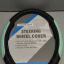 PIC AUTO Steering Wheel Cover, Silk Grain Leather Car Steering Wheel Protector, Comfortable Grip, Universal 14.5-15.5 Inch Anti-Slip Steering Wheels Accessories for Men & Women (Mint)