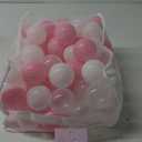 STARBOLO Ball Pit Balls for Kids - 100 Pieces Crush Proof Stress Balls BPA&Phthalate Free Non-Toxic Soft Plastic Ball for Baby Birthday Pool Play Water Toy Wedding Playpen Pit Accessories (Pink) (100 balls, Pink & White & Transparent)