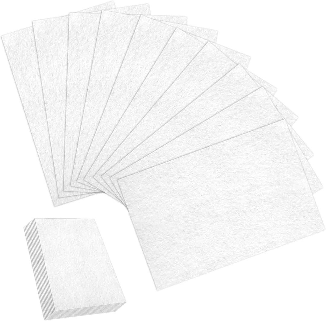 White Felt Fabric for Crafts, 10 Pieces 8" X 12" Soft Thick Stiff Felt Fabric Sheets for DIY Art and Sewing Patchwork Projects