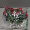 HyeFlora 50 PCS Red Roses Artificial Flowers, Fake Roses with Stems Realistic Silk Roses for DIY Wedding Bouquets Tables Centerpieces Arrangements Party Baby Shower Birthday Home Decor Gift for Her