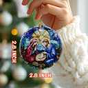 2 x Nativity Scene Ornament: Christmas Ornaments, Religious Christmas Decorations for Tree, Catholic Ornament & Christian Holiday Decor | Religious Gifts, Christian Gifts - Design D