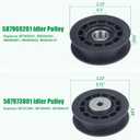 2 Pack 587973001 Lawn Mower Idler Pulley with 587969201 Idler Pulley Replaces Husqvarna 581904001, 580364301, 596856601, 596856602 for Husqvarna LC221A, L221A, L321AH Walk Behind Mowers