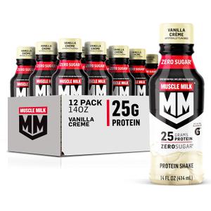 Muscle Milk Genuine Liquid Protein Shake, Vanilla Crme, 25g Protein, 14 Fl Oz Bottle, 12 Pack (EXP 12/28/26)