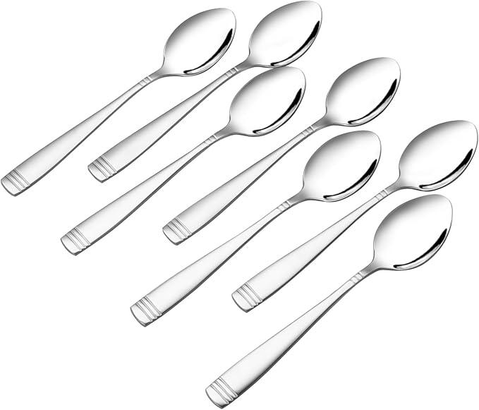 16-piece Stainless Steel Teaspoons, Small Mixing Spoons, 7 Inches