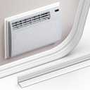 Flamorrow Self Adhesive Molding Trim for Through The Wall Air Conditioner, 90 Insulation Trim Frame for TTW AC Unit, Wall Mounted AC Plastic Decorative Edge for Seal Gap, Wind & Heat Insulation