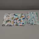 5 Pack Long Sleeve Bib,Baby Toddler Waterproof Sleeved Bib for 6-30 Months Reusable with Catch-all Pocket (Dino/Digger/Lion/Cactus/Animal)